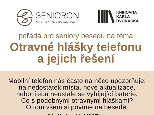 Plakát události SeniorOn: Otravné hlášky telefonu a jejich řešení