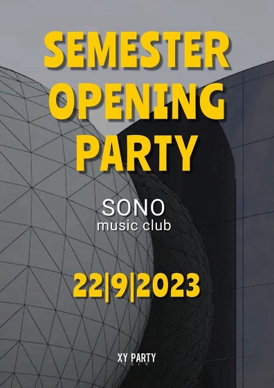 Plakát události Semester Opening Party