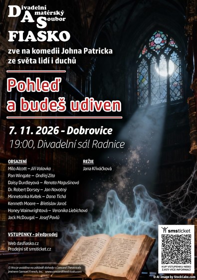 Plakát události Divadelní představení Pohleď a budeš udiven (Dobrovice)