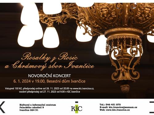 Plakát události Novoroční koncert - Rosalky z Rosic a Chrámový sbor Ivančice