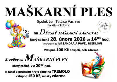 Plakát události Maškarní ples