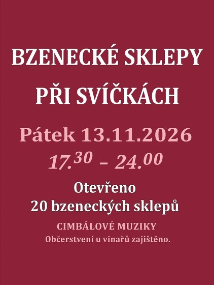 Plakát události Bzenecké sklepy při svíčkách