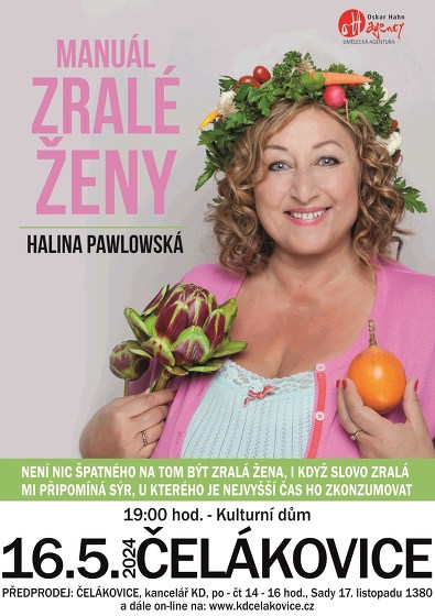 Plakát události Halina Pawlowská – Manuál zralé ženy
