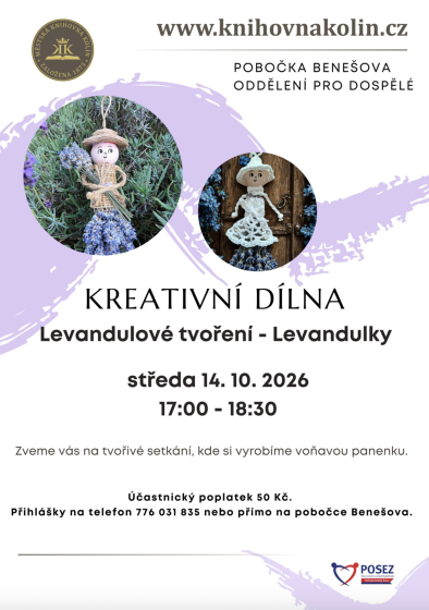 Plakát události Kreativní dílna - Levandulky