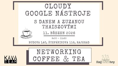 Plakát události Networking Coffee & Tea s Danem a Zuzanou Thaiszovými