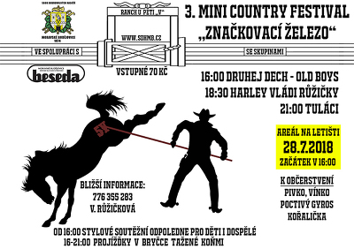 Plakát události 3. Mini country festival Značkovací železo