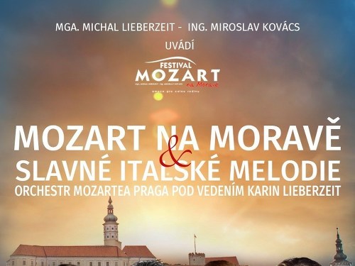 Plakát události MOZART NA MORAVĚ a Slavné italské melodie