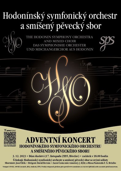 Plakát události Adventní koncert Hodonínského symfonického orchestru a sboru