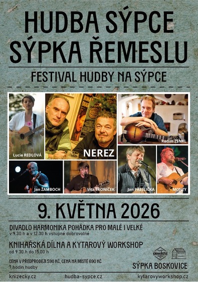 Plakát události Hudba v sýpce oživí Boskovice