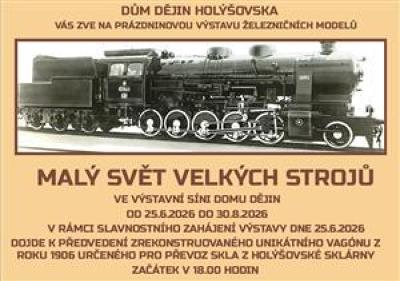 Plakát události Prázdninová výstava s názvem Malý svět velkých strojů