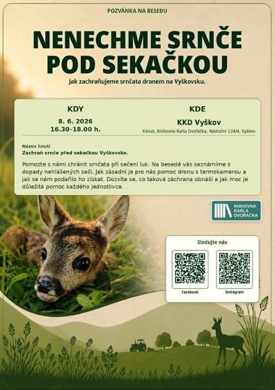 Plakát události Nenechme srnče pod sekačkou
