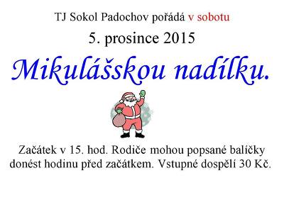 Plakát události Mikulášská nadílka
