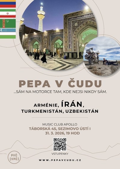 Plakát události Pepa v Čudu - Hedvábnou stezkou