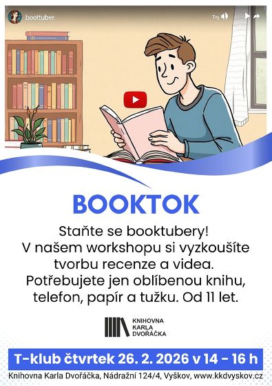 Plakát události BookTok! Staňte se booktubery!