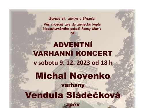 Plakát události Adventní varhanní koncert