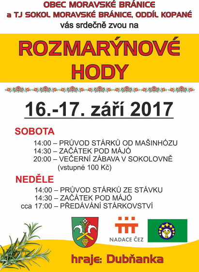 Plakát události Rozmarýnové hody