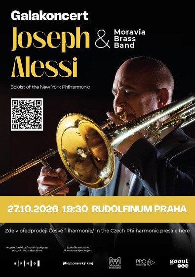 Plakát události Galakoncert: Moravia Brass Band & Joseph Alessi