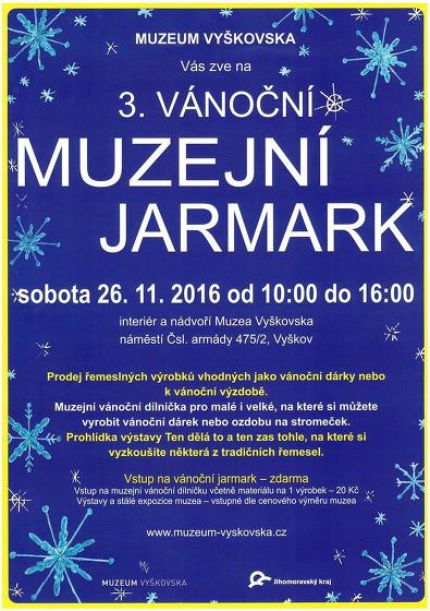 Plakát události 3. vánoční muzejní jarmark