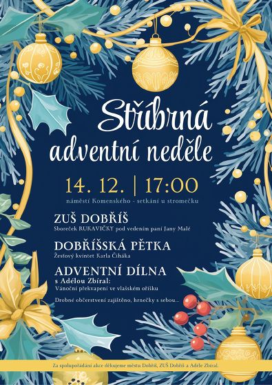 Plakát události Stříbrná adventní neděle v Dobříši
