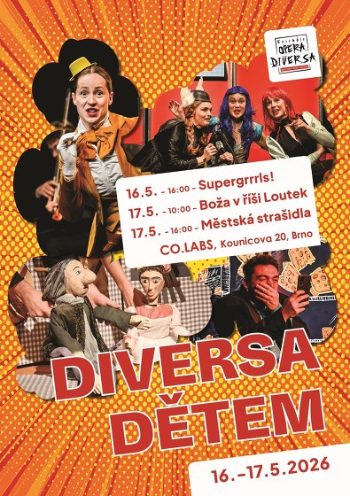 Plakát události Diversa dětem: Supergrrrls!