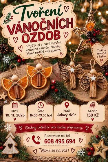 Plakát události Tvoření Vánočních ozdob