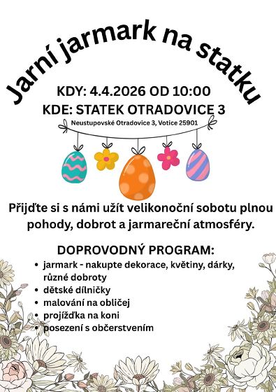 Plakát události Jarní jarmark na statku