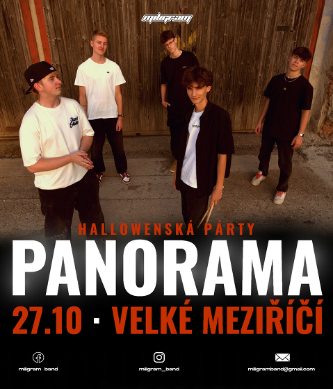 Plakát události Hallowenská zábava s kapelou MILIGRAM