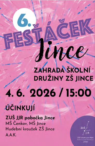 Plakát události 6. Festáček Jince
