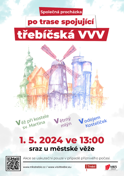 Plakát události Společná procházka po trase spojující třebíčská VVV