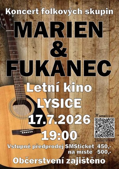 Plakát události Koncert MARIEN a FUKANEC