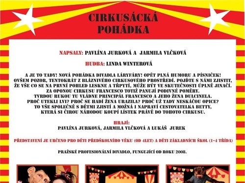 Plakát události Cirkusácká pohádka