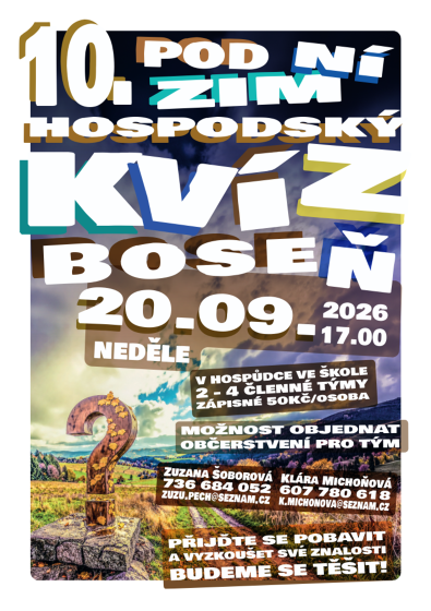 Plakát události 10. Hospodský kvíz