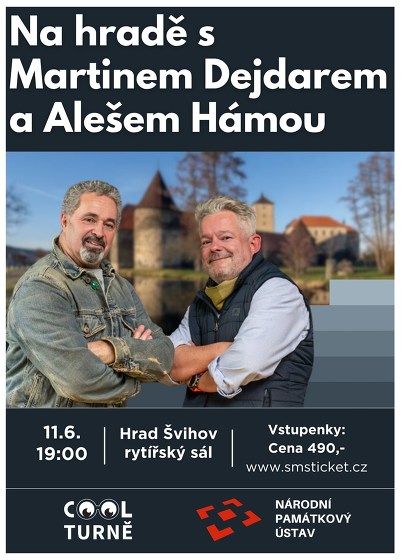 Plakát události Na hradě s Martinem Dejdarem a Alešem Hámou