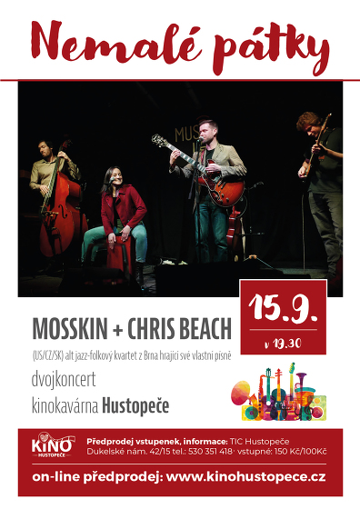 Plakát události Nemalý pátek - Mosskin a Chris Beach