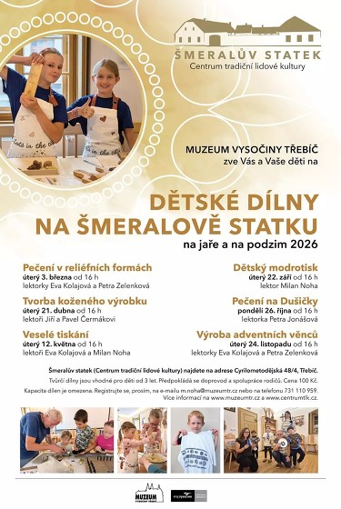 Plakát události Dětské dílny na Šmeralově statku