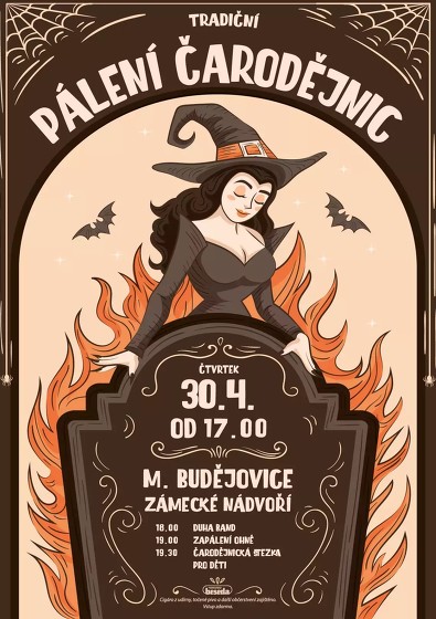 Plakát události Tradiční pálení čarodějnic