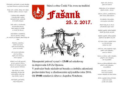 Plakát události Fašank 2017