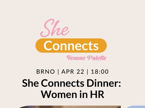 Plakát události She Connects Dinner: Women in HR