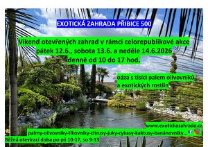 Víkend otevřených zahrad Exotická zahrada Přibice 12.-14.6.2026