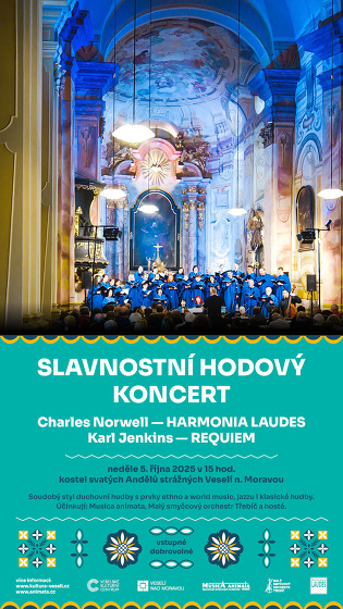 Plakát události Slavnostní hodový koncert | Charles Norwell - HARMONIA LAUDES Karl Jenkins - REQUIEM