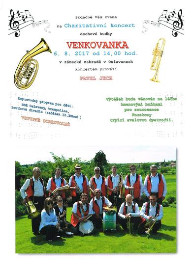 Plakát události Charitativní koncert dechové hudby Venkovanka