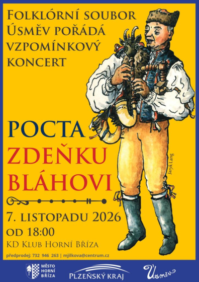 Plakát události Vzpomínkový koncert Pocta Zdeňku Bláhovi