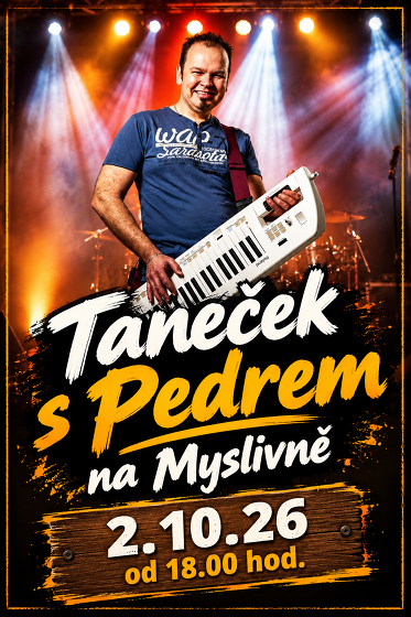 Plakát události Zábava s Pedrem na Myslivně