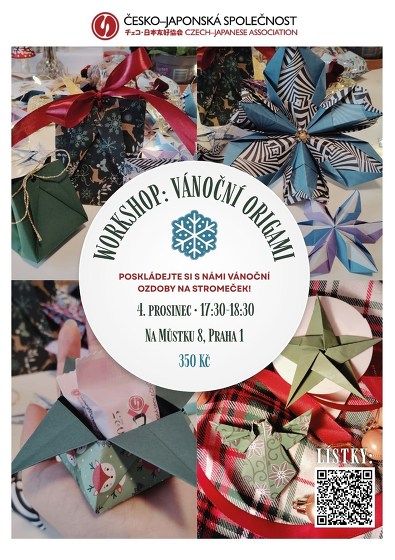 Plakát události Workshop: vánoční origami