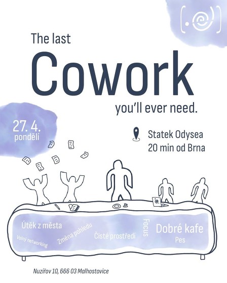 Plakát události Coworking na Statku Odysea