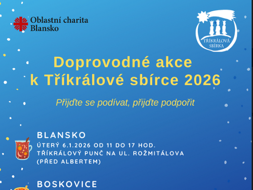 Plakát události Doprovodné akce k Tříkrálové sbírce 2026