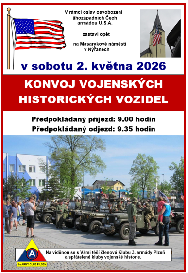 Plakát události Konvoj vojenských historických vozidel v Nýřanech