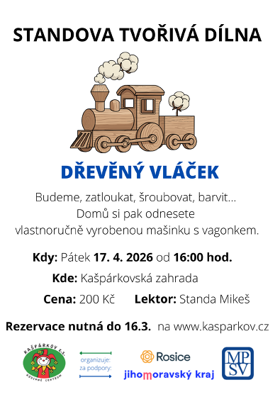 Plakát události Standova tvořivá dílna - dřevěný vláček