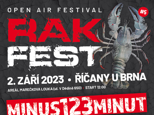 Plakát události RAKFEST open air Říčany u Brna