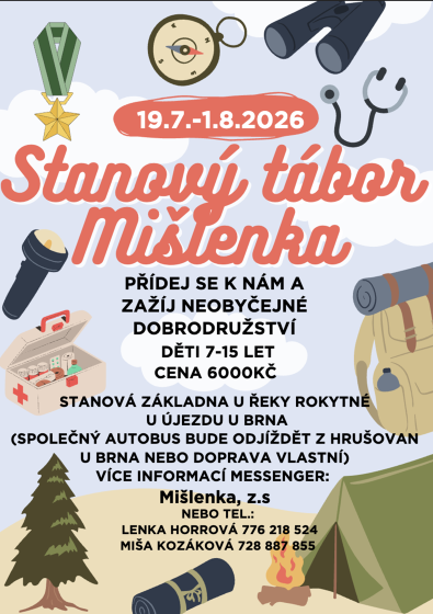 Plakát události Stanový tábor Mišlenka